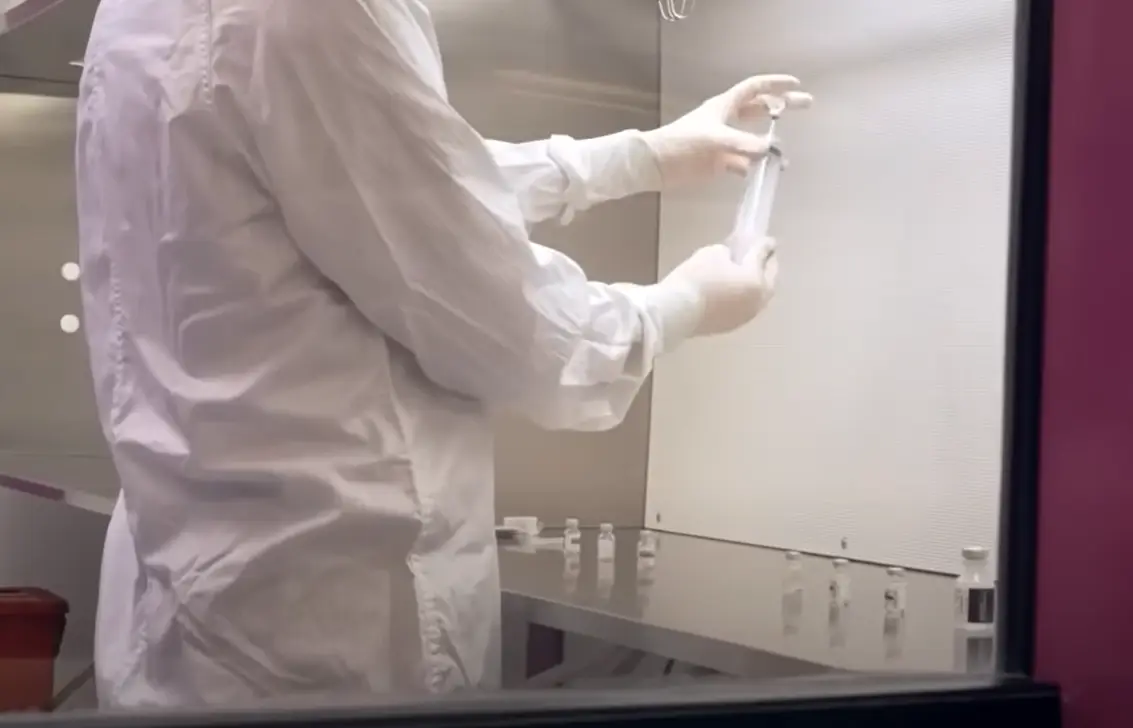 Pharmacist with an injectable
